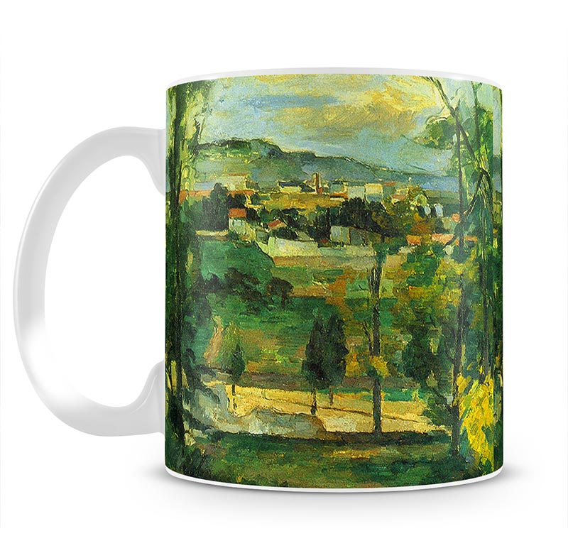 Village behind the trees Ile de France by Cezanne Mug - Canvas Art Rocks - 1