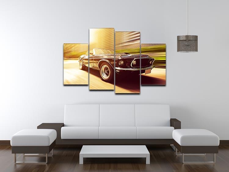 Vintage Car 4 Split Panel Canvas - Canvas Art Rocks - 3