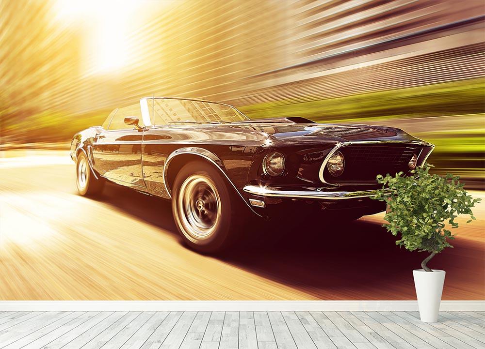 Vintage Car Wall Mural Wallpaper - Canvas Art Rocks - 4