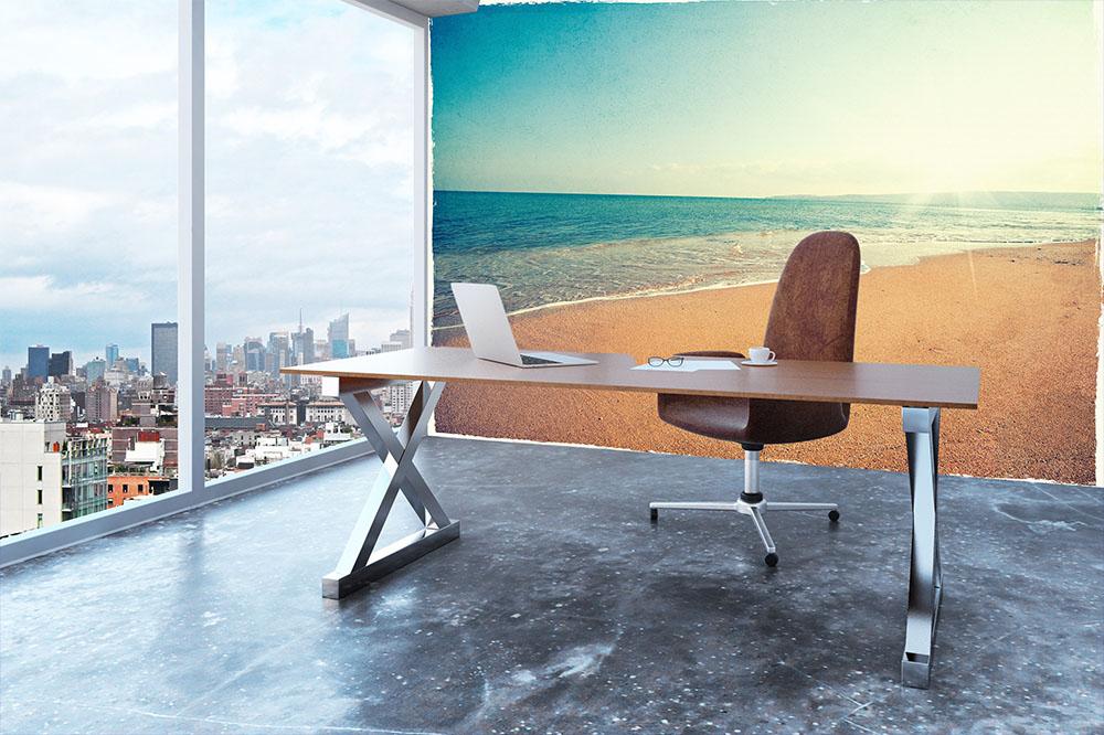 Vintage beach background Wall Mural Wallpaper - Canvas Art Rocks - 3