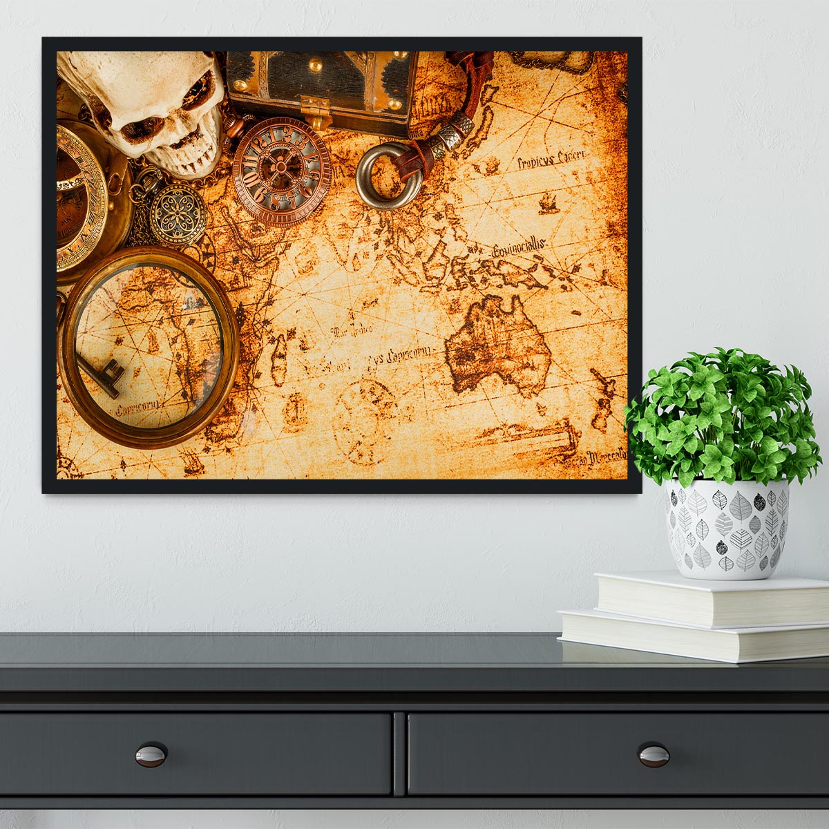 Vintage grunge still life Framed Print - Canvas Art Rocks - 2