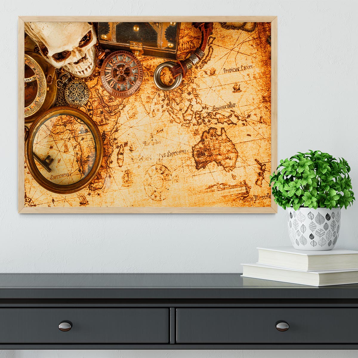 Vintage grunge still life Framed Print - Canvas Art Rocks - 4
