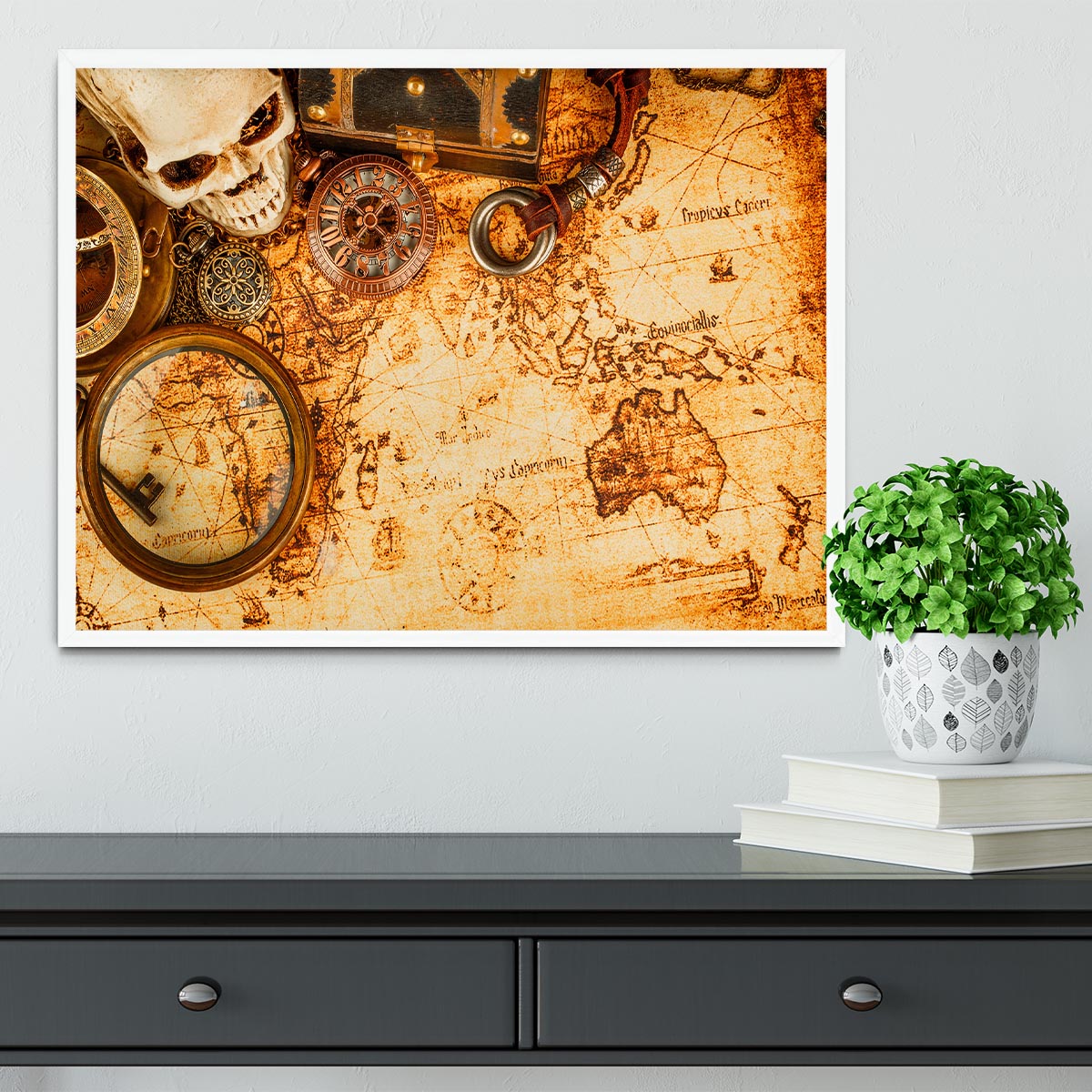 Vintage grunge still life Framed Print - Canvas Art Rocks -6