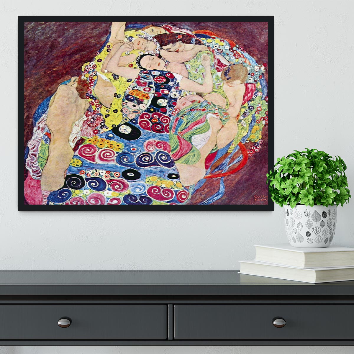 Virgins by Klimt Framed Print - Canvas Art Rocks - 2