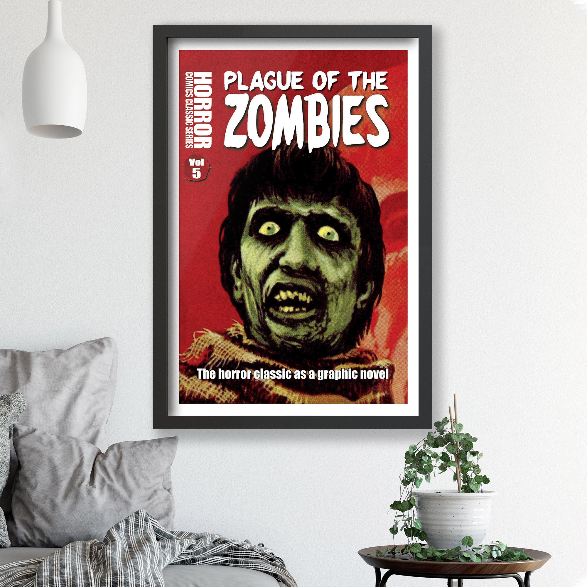 horror line plague of the zombies framed print wall art