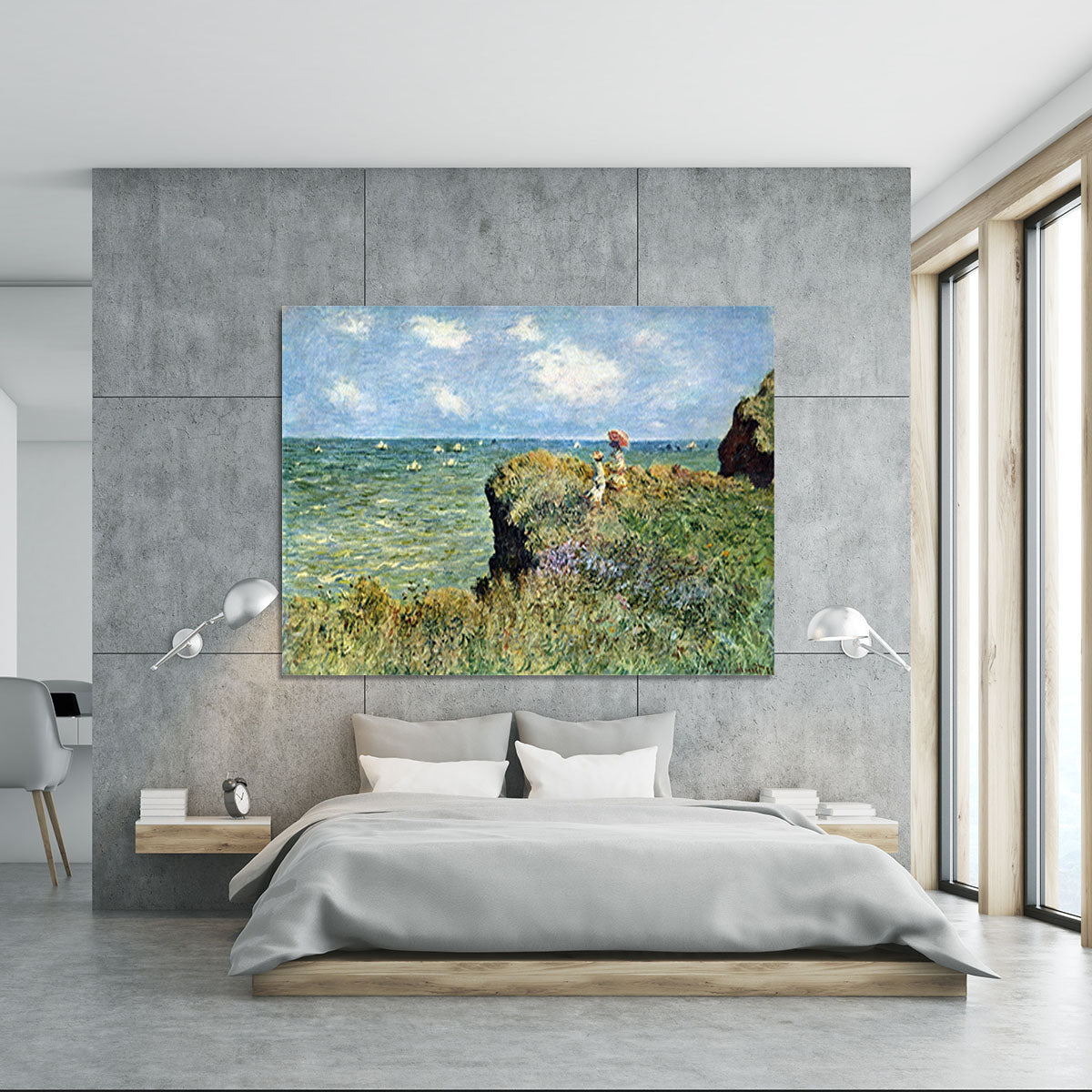 Walk on the cliffs by Monet Canvas Print or Poster - Canvas Art Rocks - 5