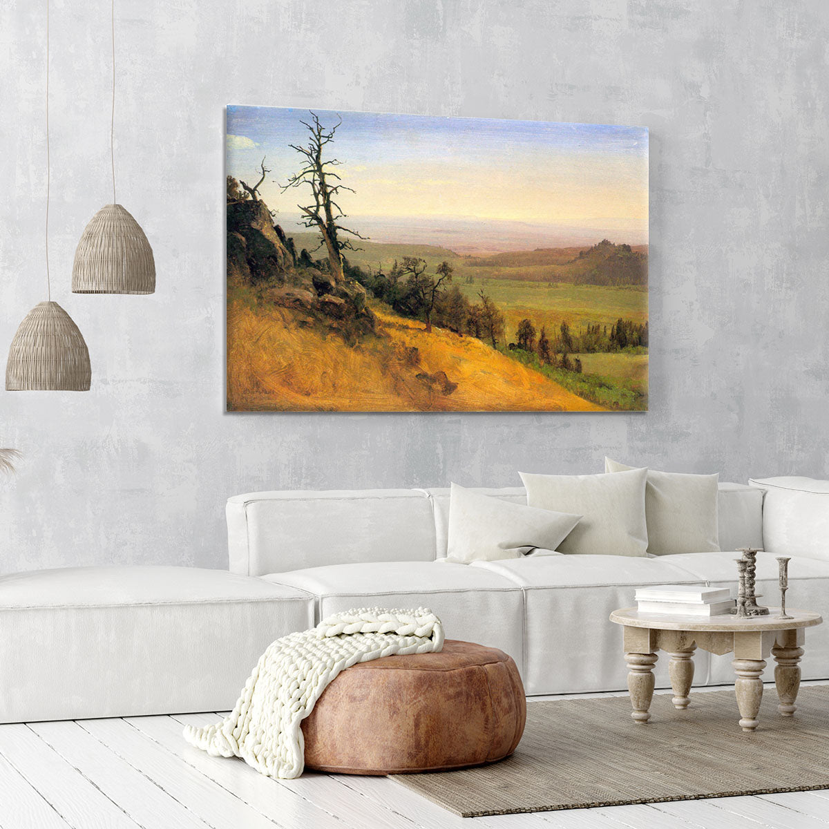 Wasatch Mountains Nebraska by Bierstadt Canvas Print or Poster - Canvas Art Rocks - 6