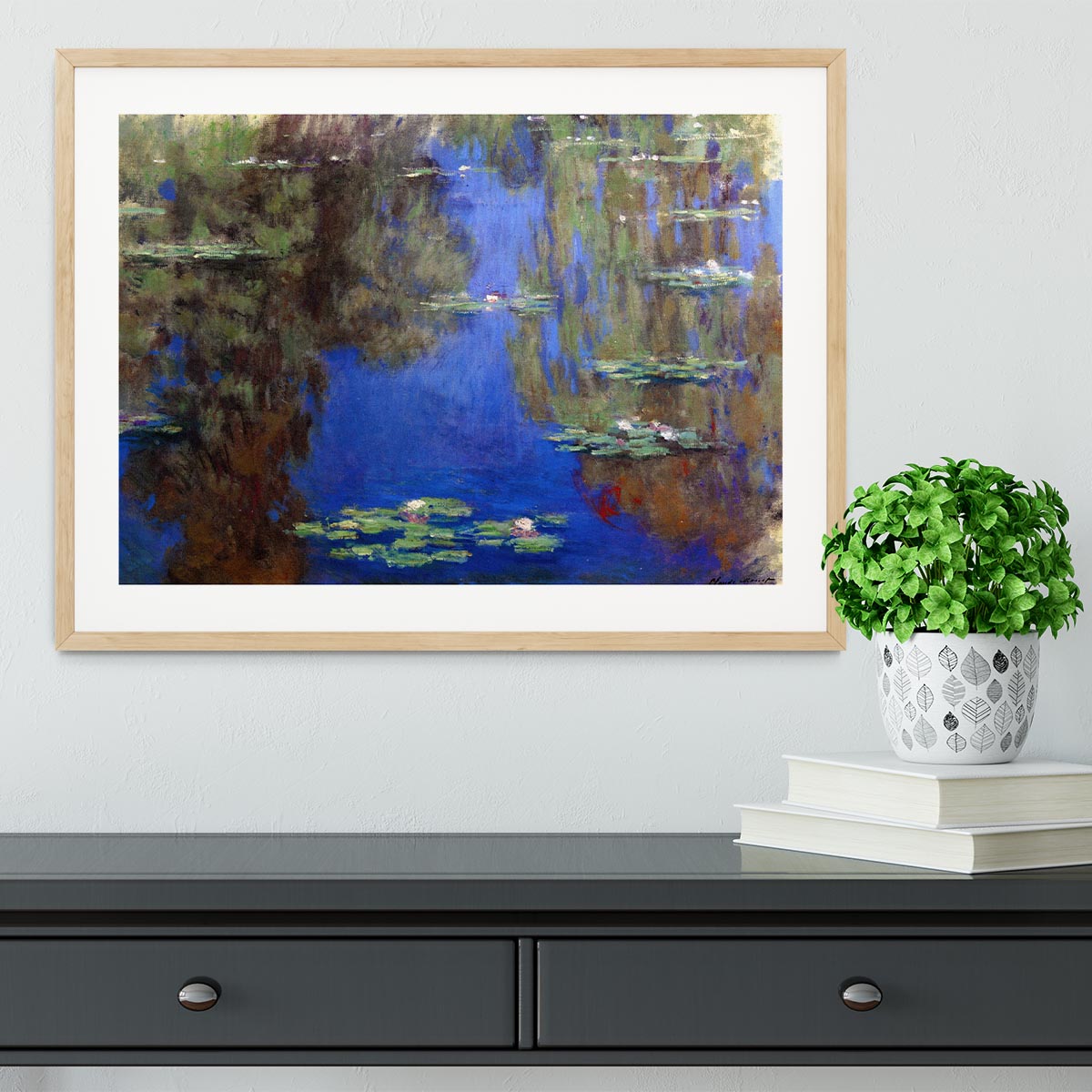 Water Lilies 6 By Manet Framed Print - Canvas Art Rocks - 3