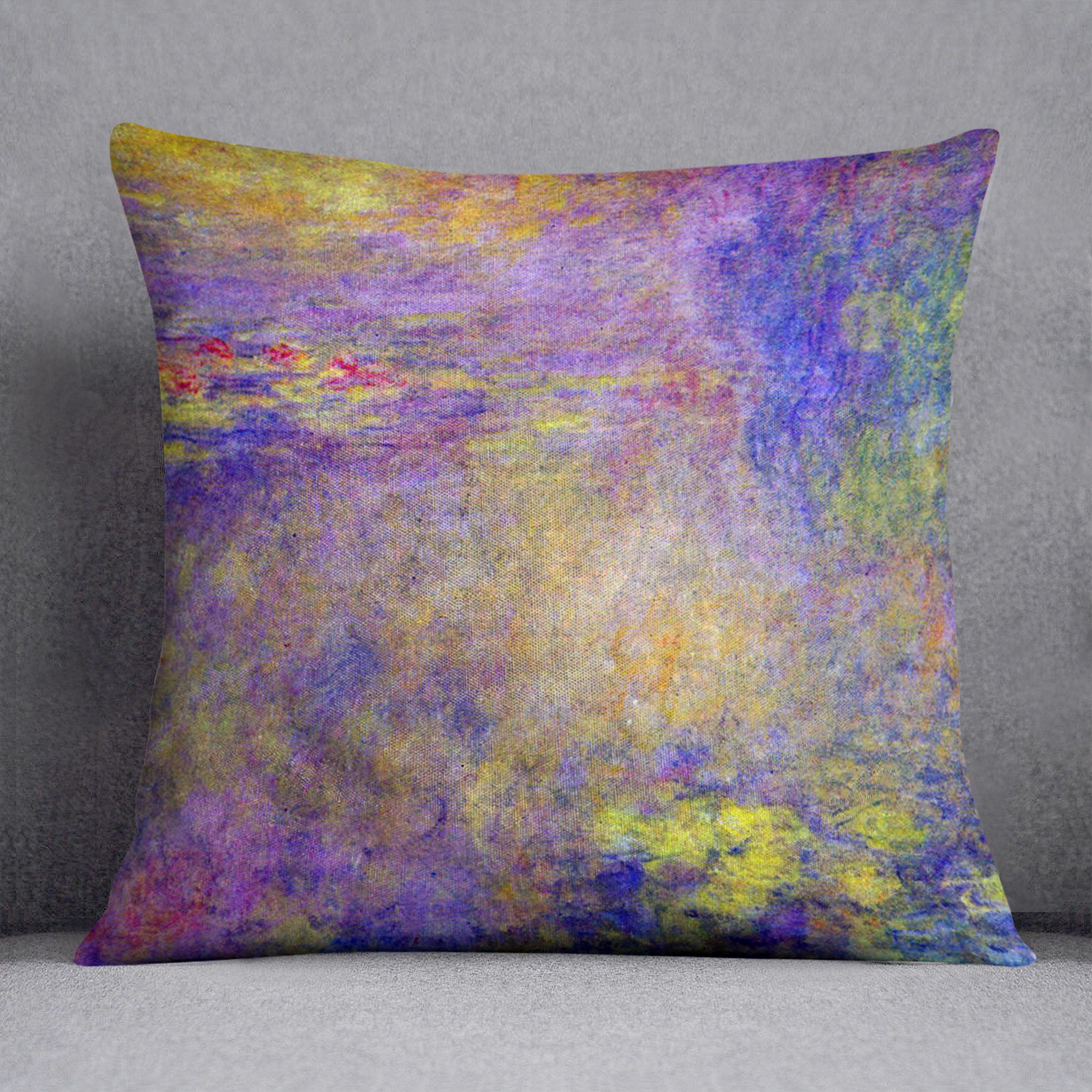 Water Lilies Yellow nirvana by Monet Cushion