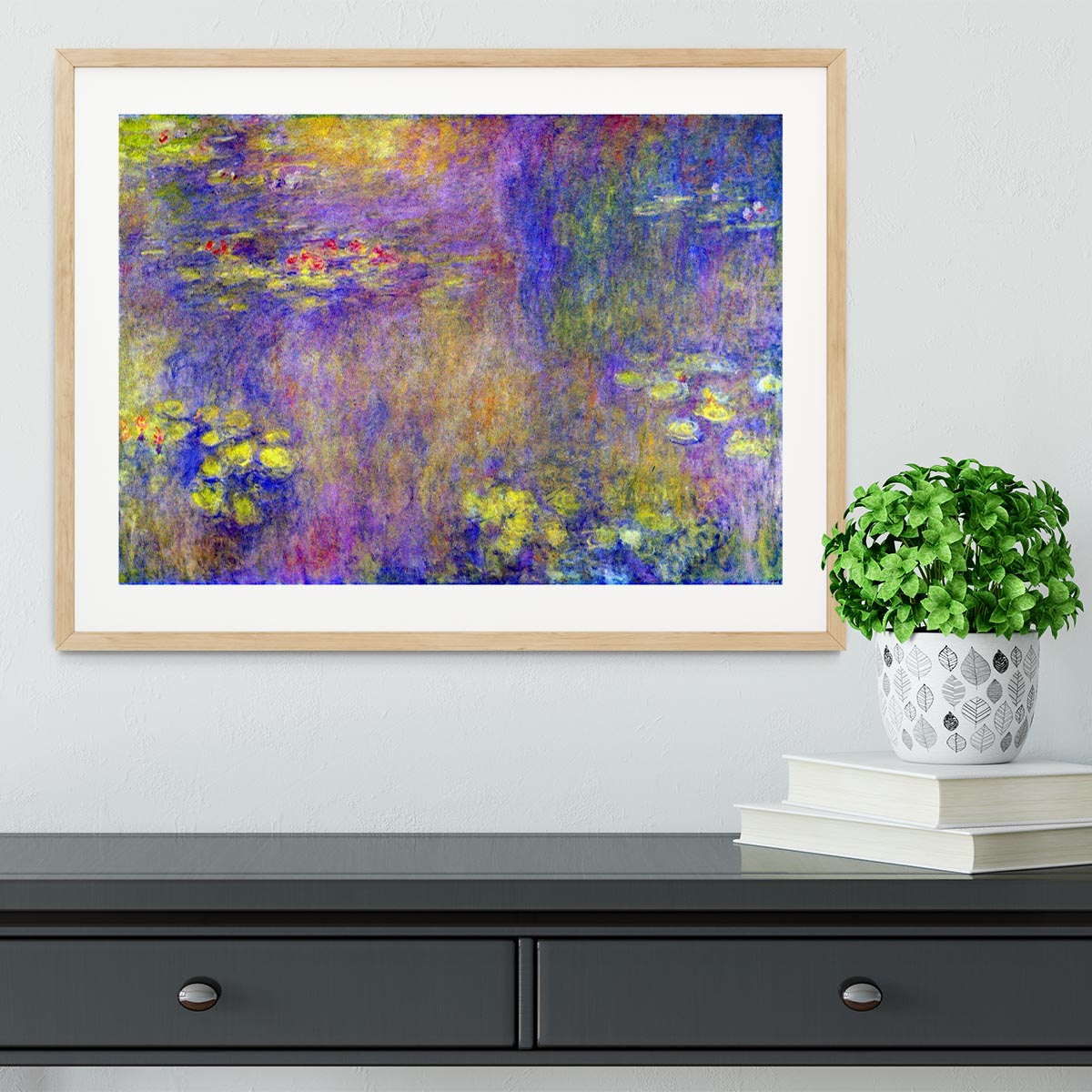 Water Lilies Yellow nirvana by Monet Framed Print - Canvas Art Rocks - 3