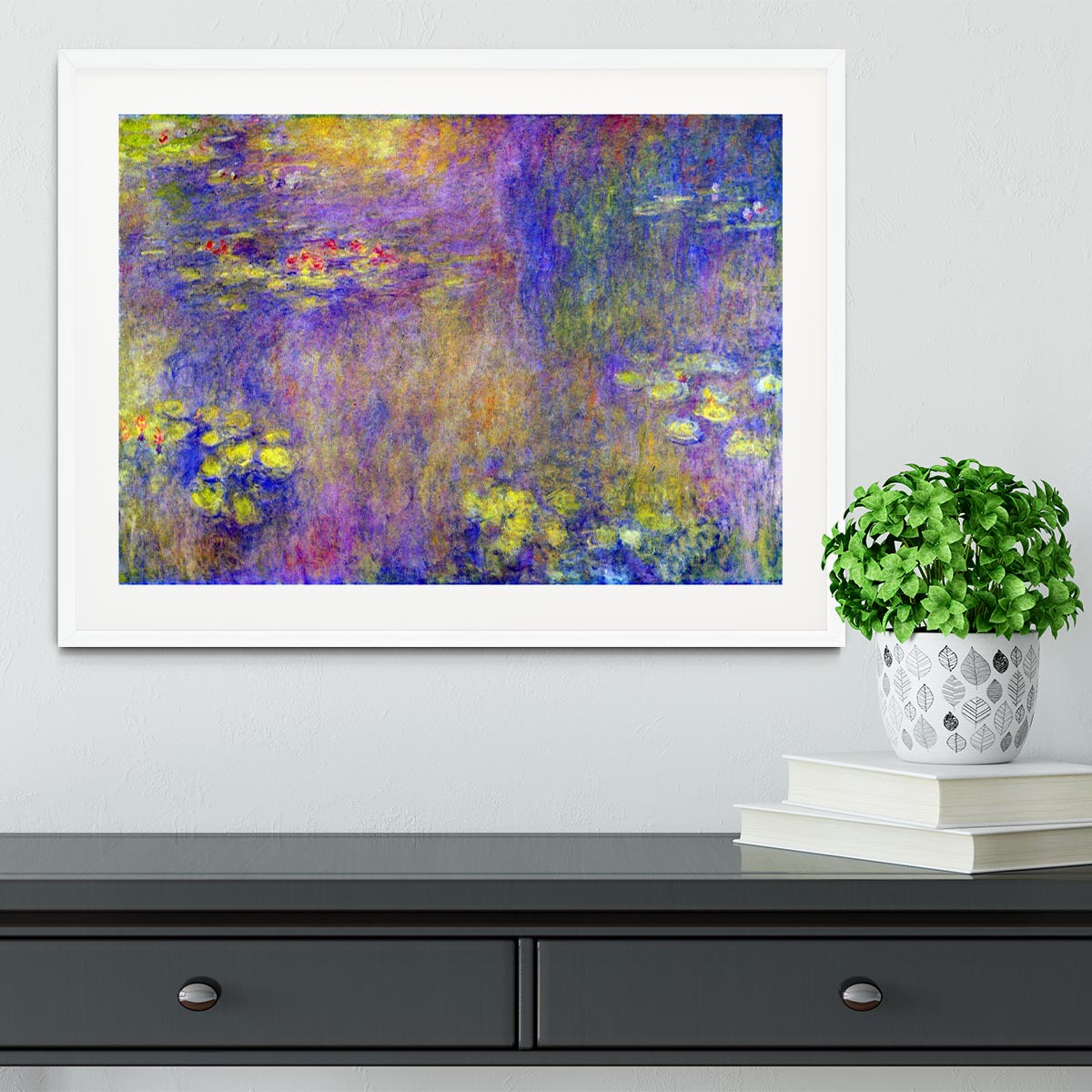 Water Lilies Yellow nirvana by Monet Framed Print - Canvas Art Rocks - 5