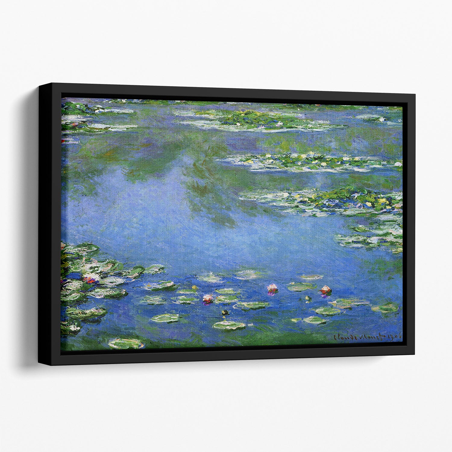 Water Lilies by Monet Floating Framed Canvas