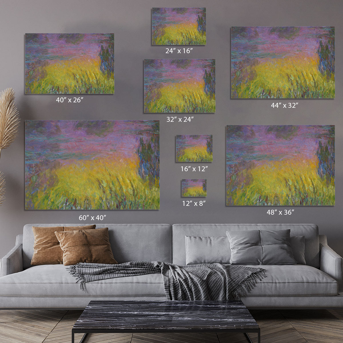 Water Lillies 12 by Monet Canvas Print or Poster - Canvas Art Rocks - 7