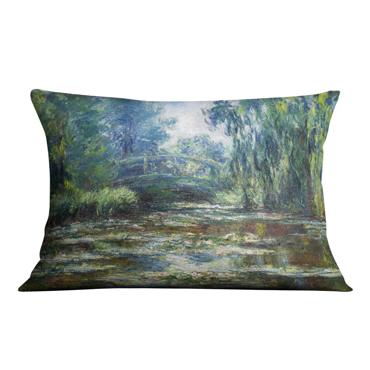 Water Lillies in Monets Garden by Monet Cushion