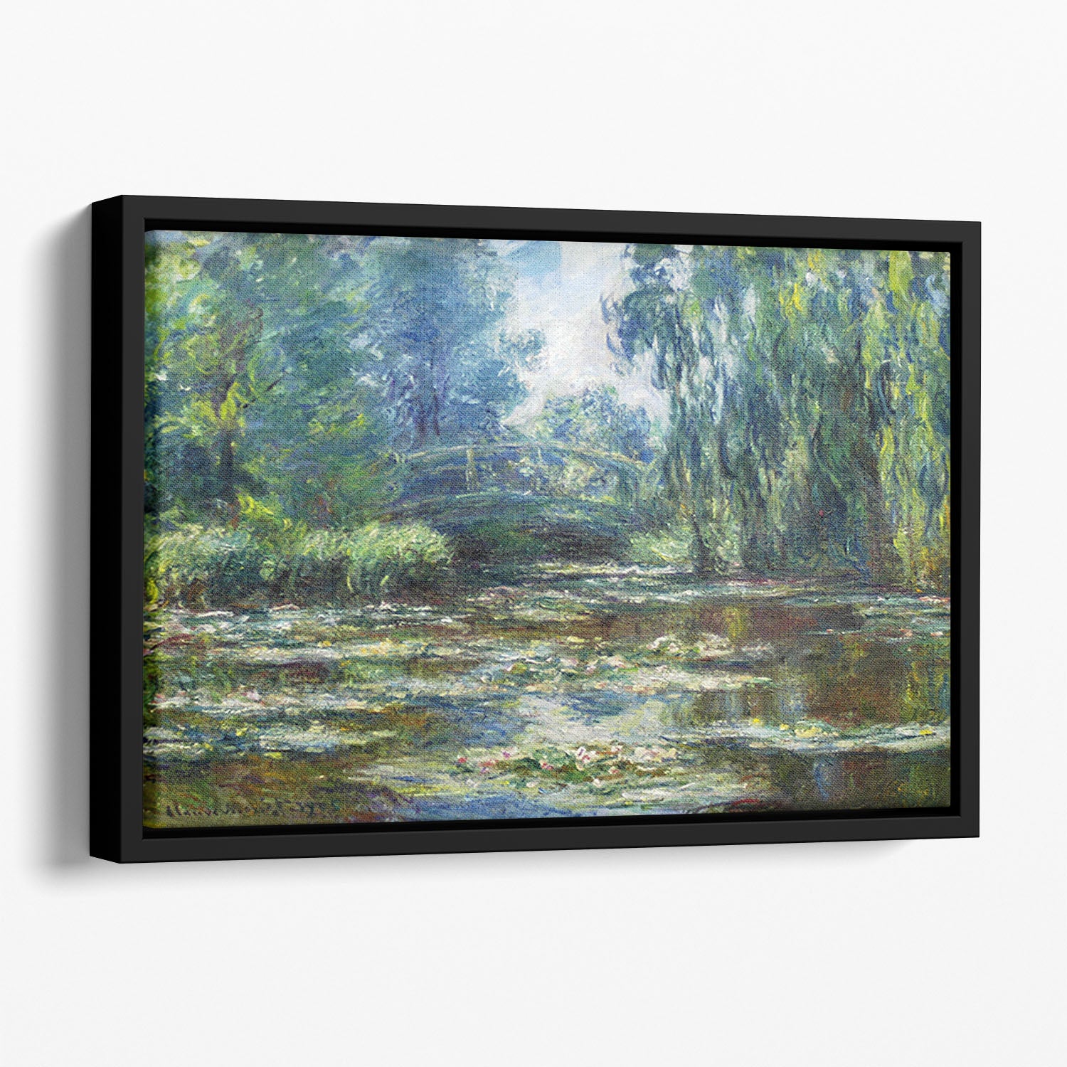 Water Lillies in Monets Garden by Monet Floating Framed Canvas