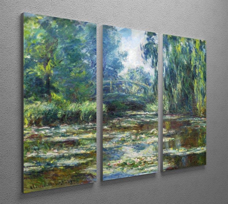Water Lillies in Monets Garden by Monet Split Panel Canvas Print - Canvas Art Rocks - 4