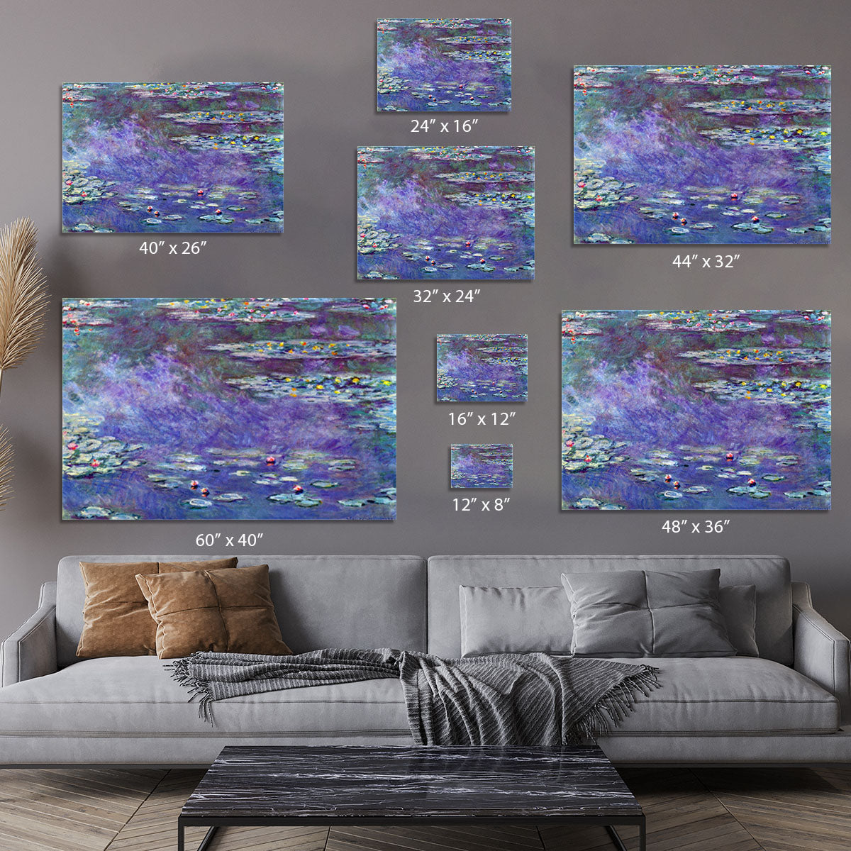 Water Lily Pond 3 by Monet Canvas Print or Poster - Canvas Art Rocks - 7