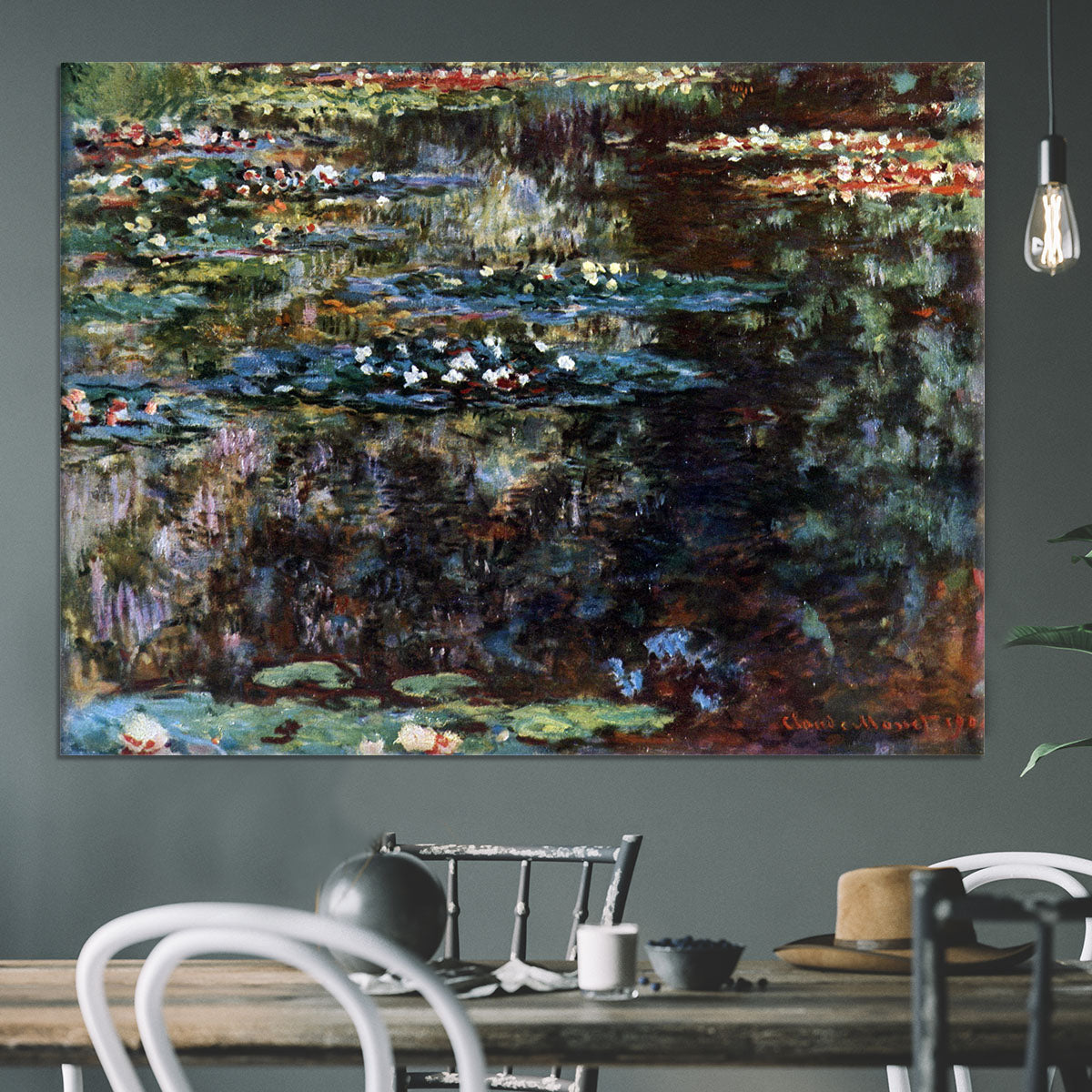 Water garden at Giverny by Monet Canvas Print or Poster - Canvas Art Rocks - 3