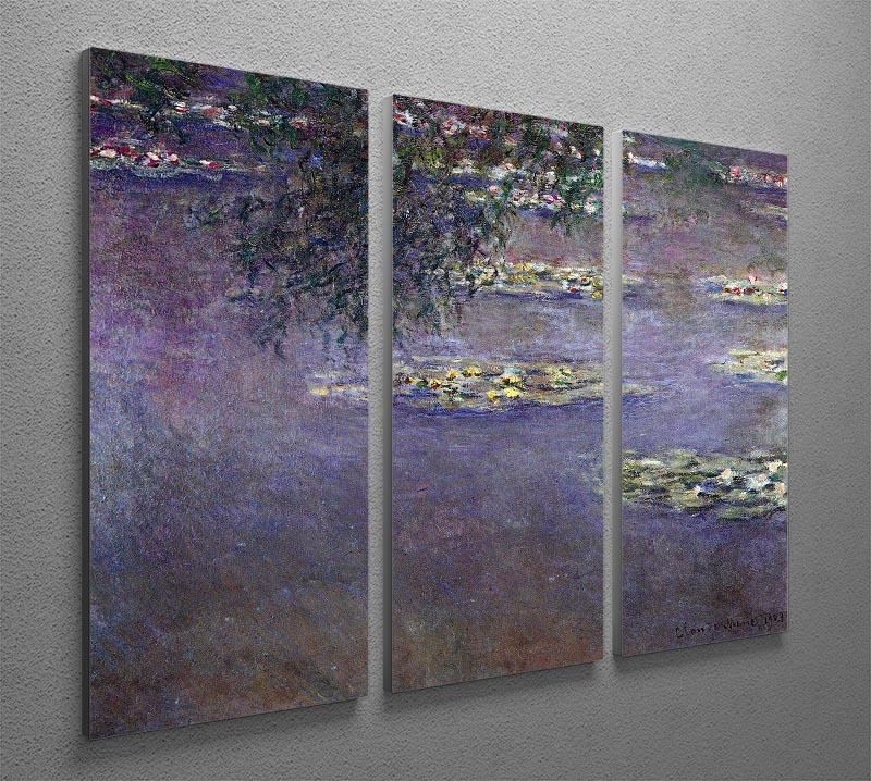 Water lilies water landscape 1 by Monet Split Panel Canvas Print - Canvas Art Rocks - 4
