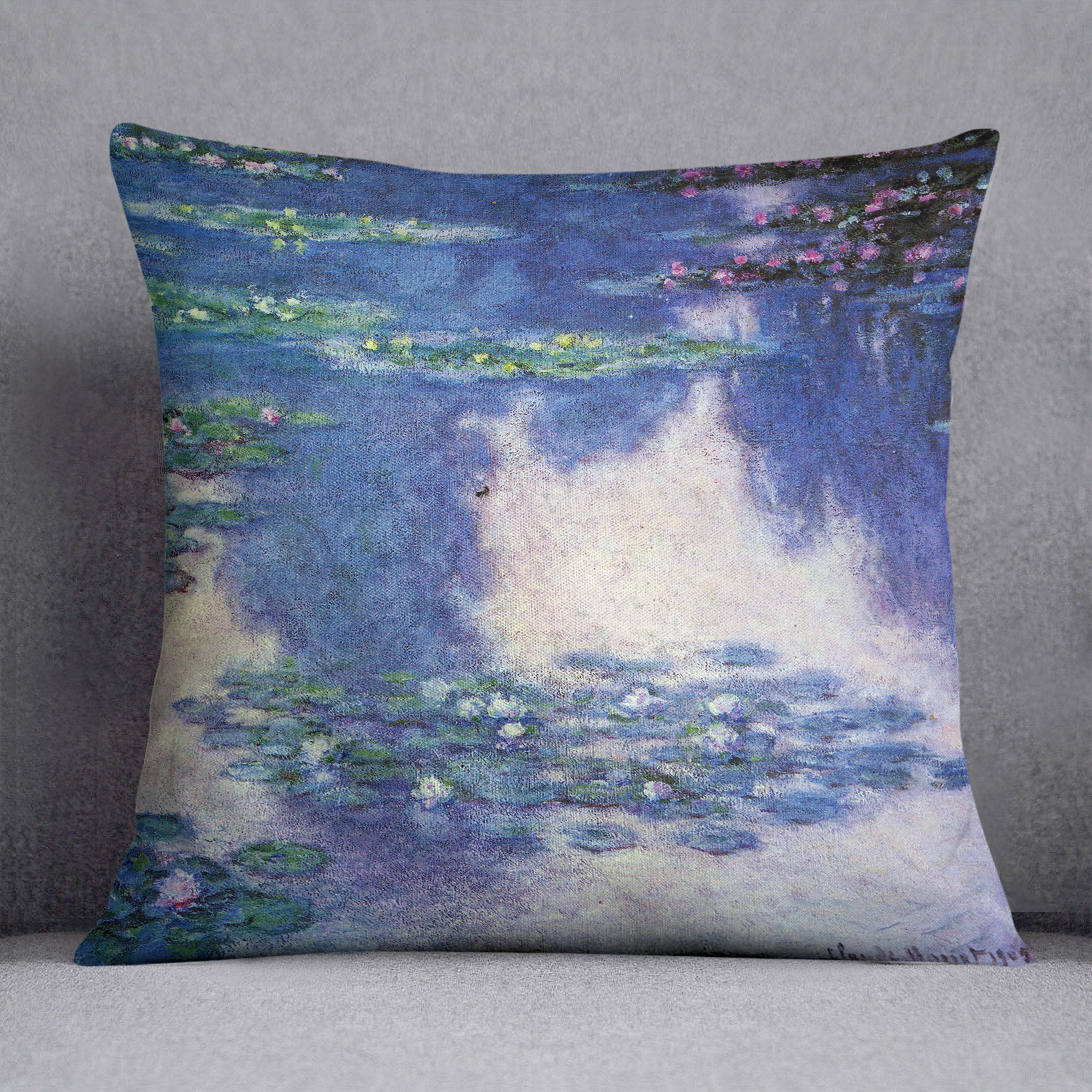 Water lilies water landscape 4 by Monet Cushion