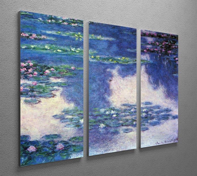Water lilies water landscape 4 by Monet Split Panel Canvas Print - Canvas Art Rocks - 4