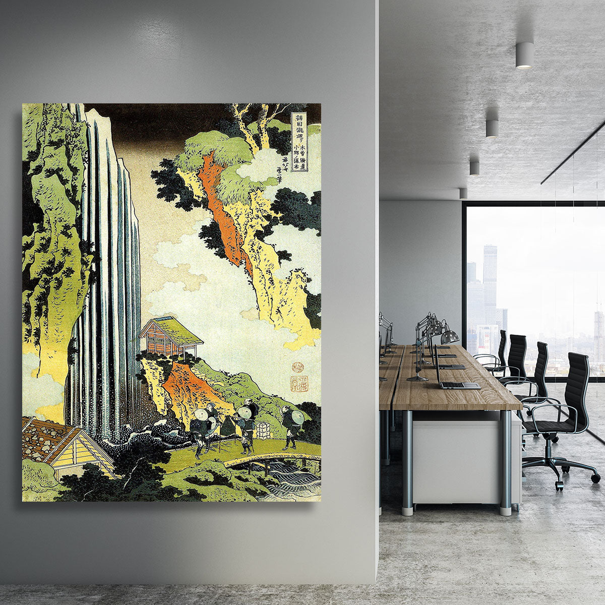 Waterfall by Hokusai Canvas Print or Poster - Canvas Art Rocks - 3