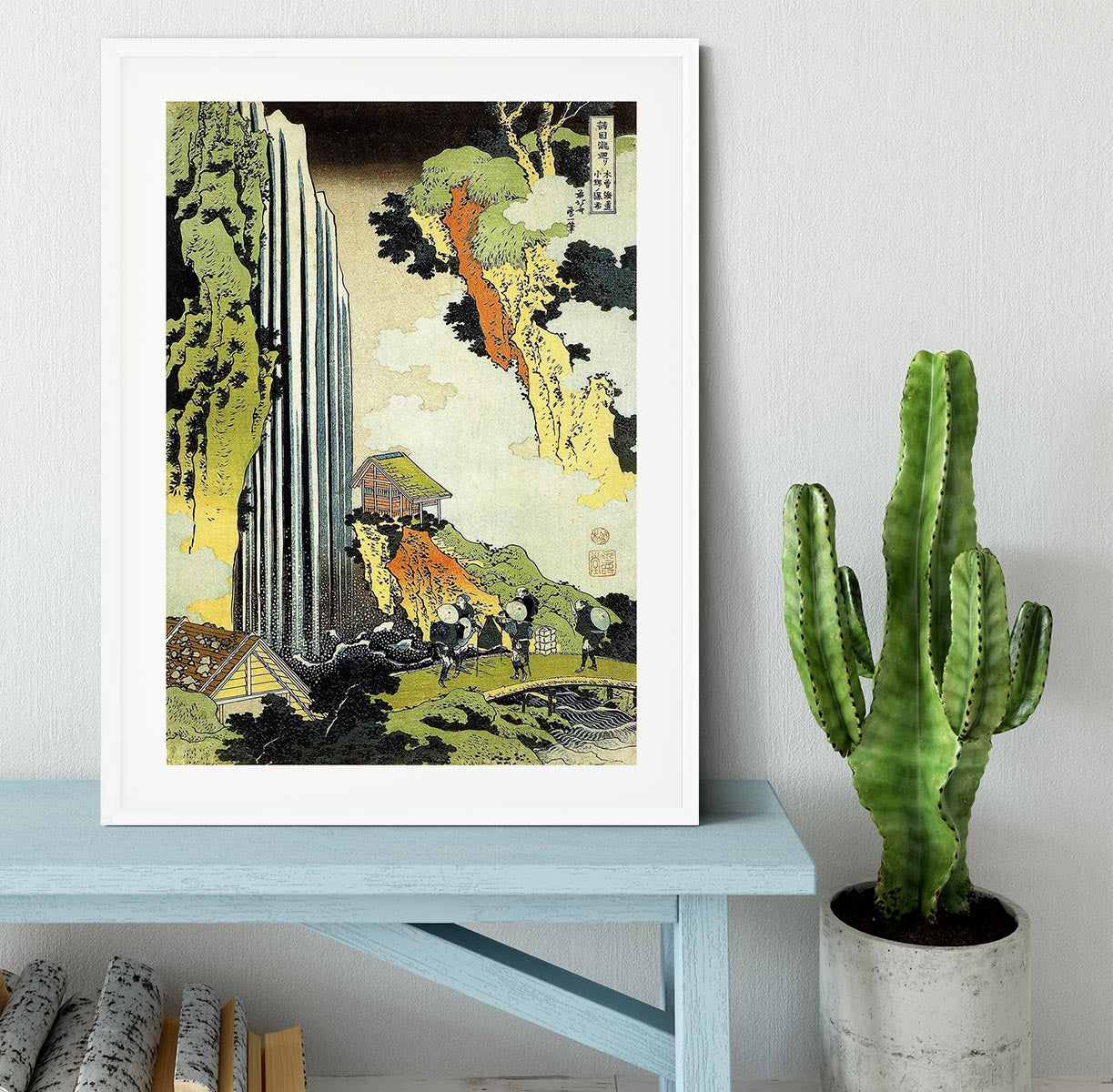 Waterfall by Hokusai Framed Print - Canvas Art Rocks - 5