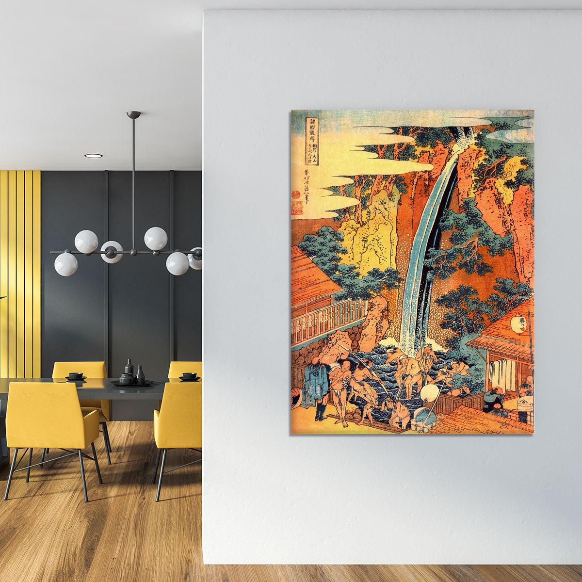 Waterfalls in all provinces 2 by Hokusai Canvas Print or Poster - Canvas Art Rocks - 4