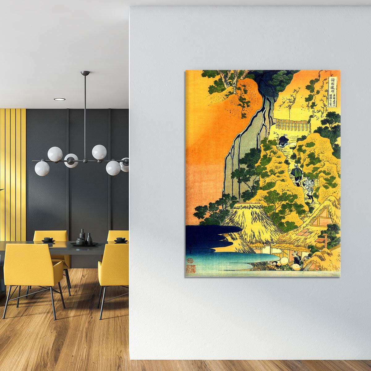 Waterfalls in all provinces by Hokusai Canvas Print or Poster - Canvas Art Rocks - 4