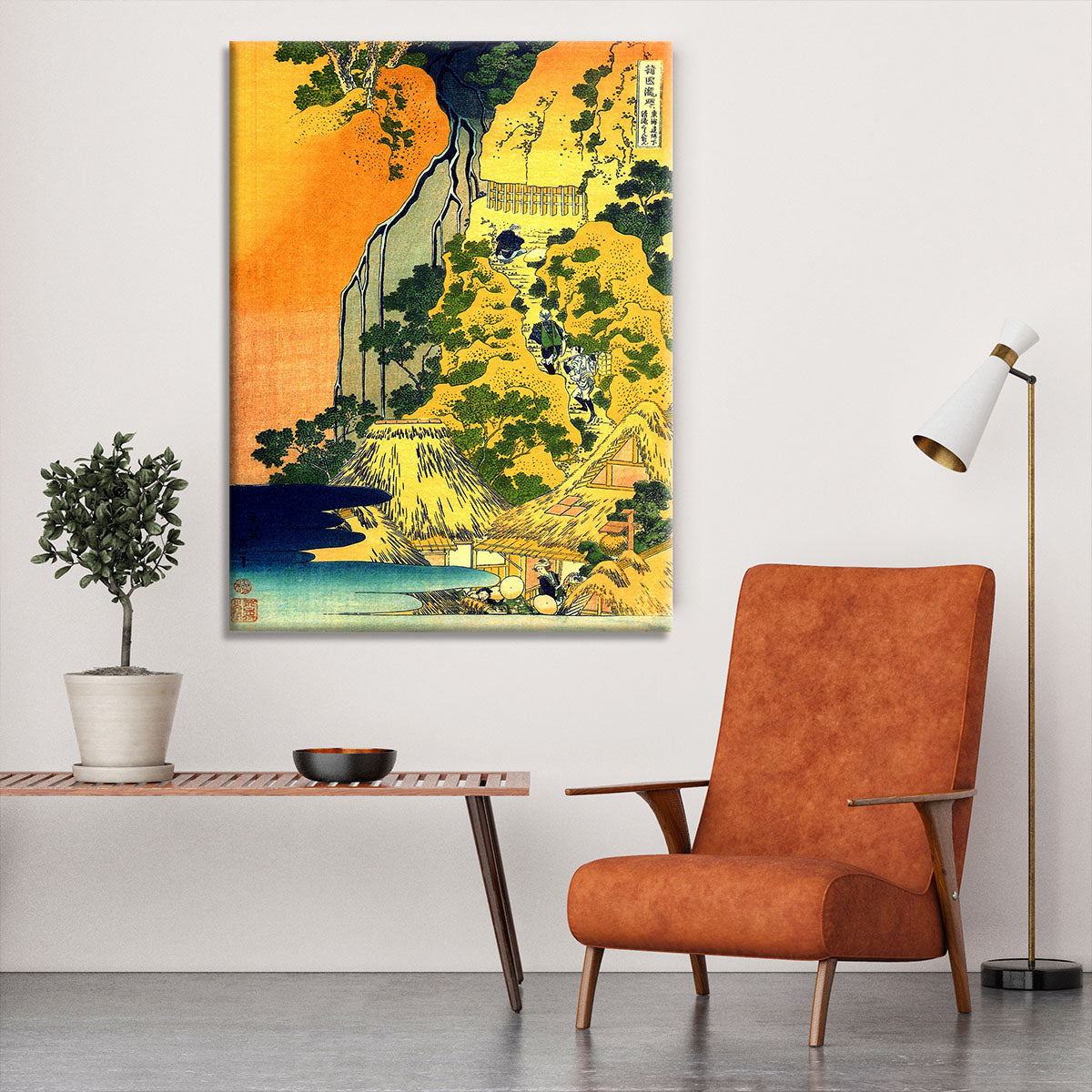 Waterfalls in all provinces by Hokusai Canvas Print or Poster - Canvas Art Rocks - 6