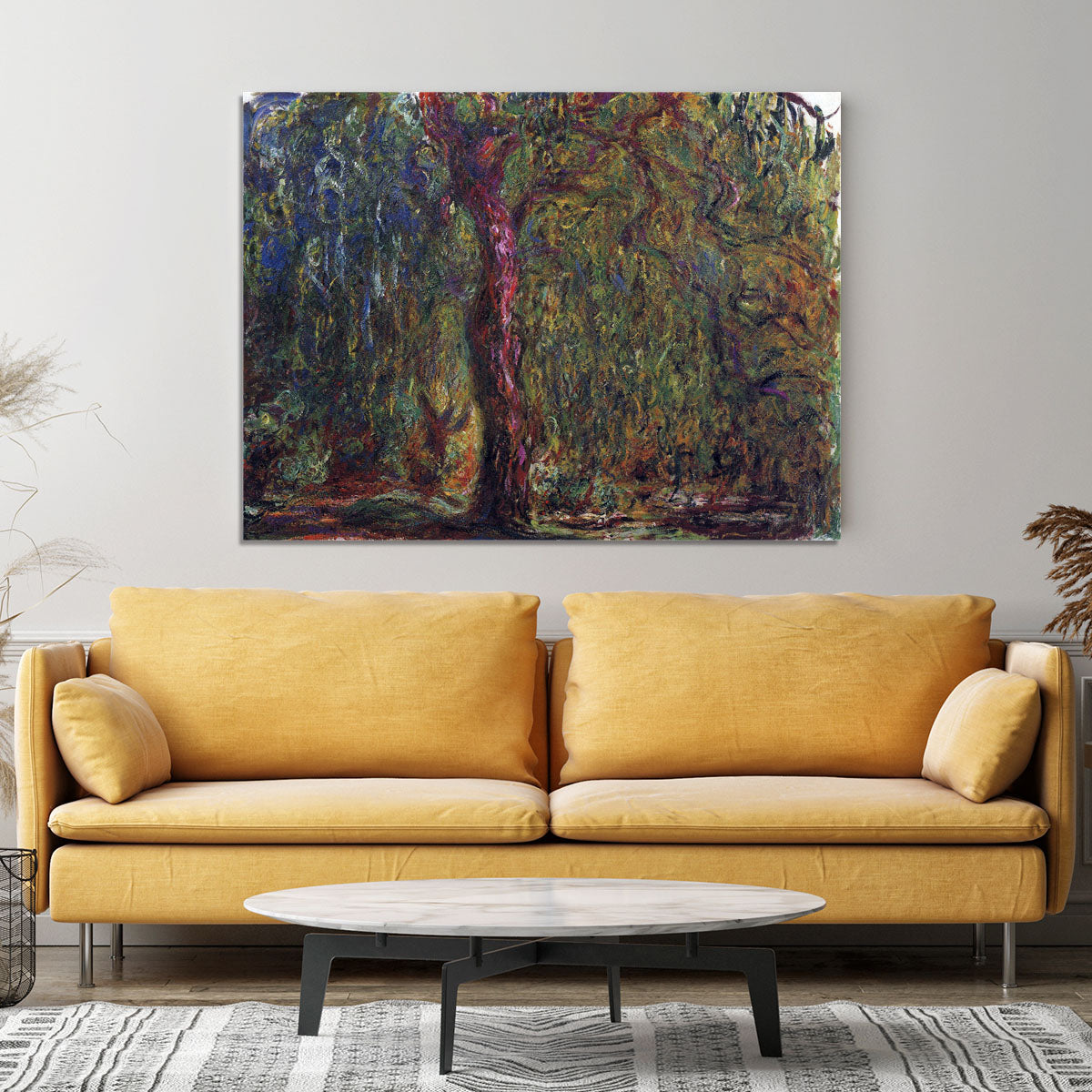 Weeping willow by Monet Canvas Print or Poster - Canvas Art Rocks - 4