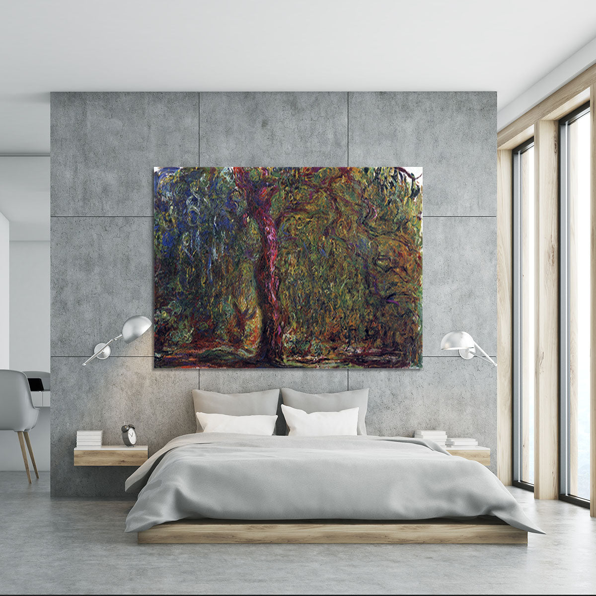 Weeping willow by Monet Canvas Print or Poster - Canvas Art Rocks - 5