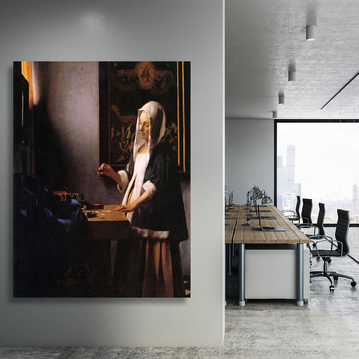 Weights by Vermeer Canvas Print or Poster - Canvas Art Rocks - 3