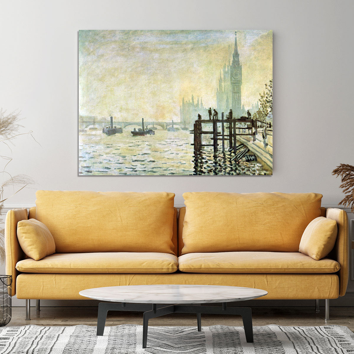 Westminster Bridge in London by Monet Canvas Print or Poster - Canvas Art Rocks - 4
