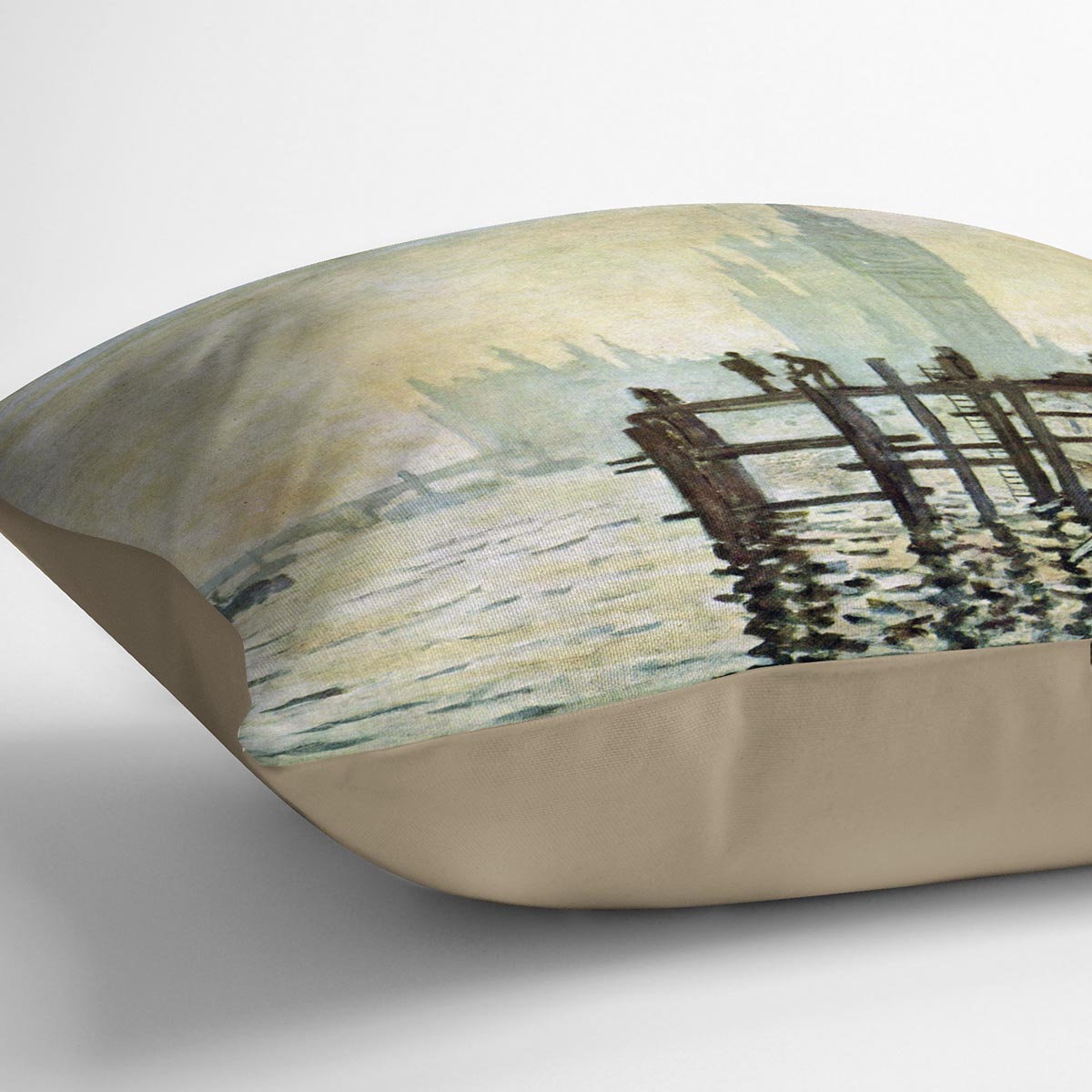 Westminster Bridge in London by Monet Cushion