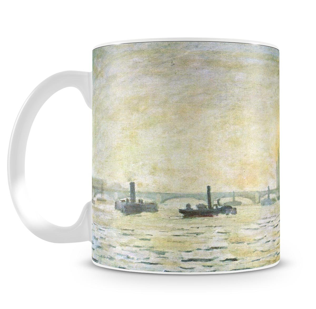 Westminster Bridge in London by Monet Mug - Canvas Art Rocks - 4