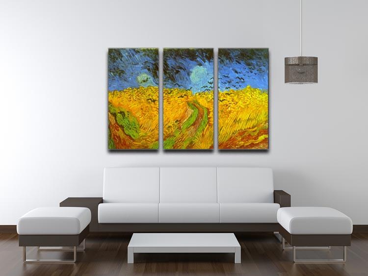 Wheatfield 3 Split Panel Canvas Print - Canvas Art Rocks - 4