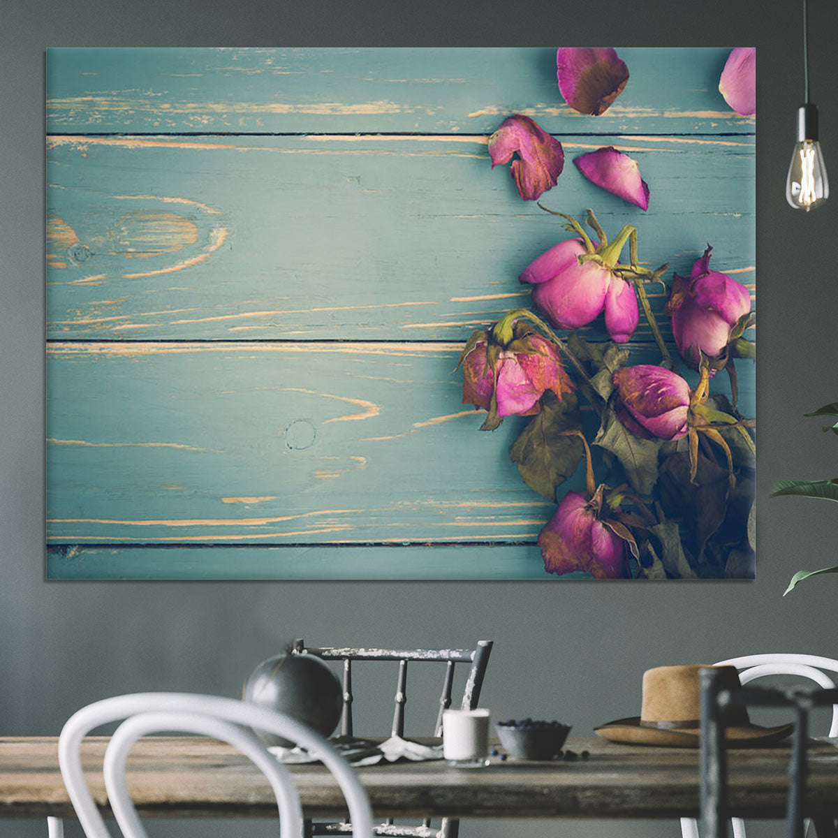 Wilted Flower Vintage Background Canvas Print or Poster - Canvas Art Rocks - 3