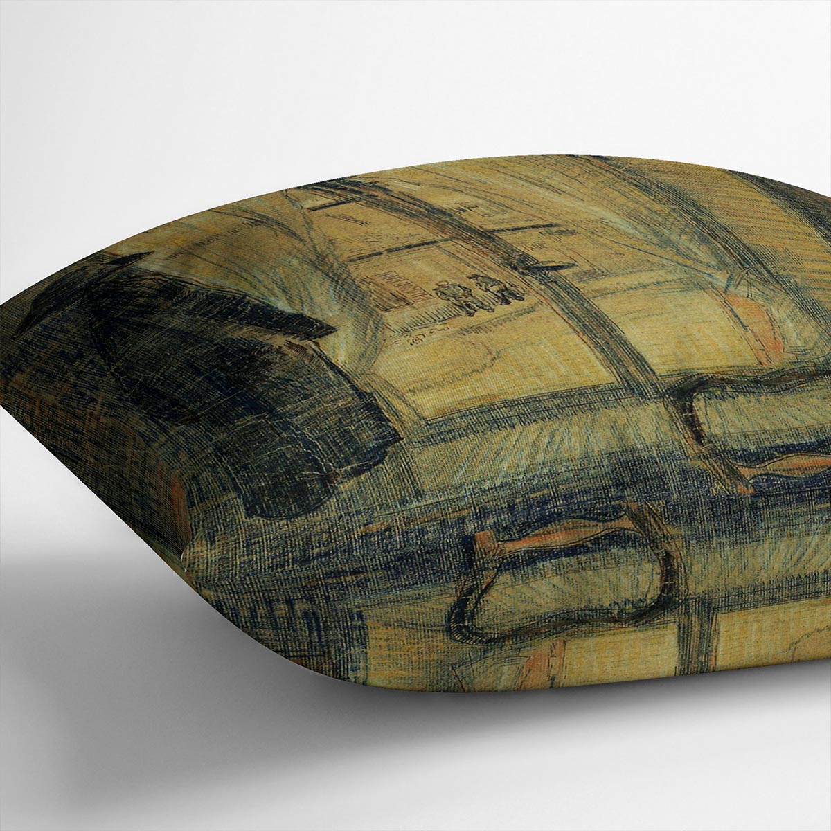 Window in the Bataille Restaurant by Van Gogh Cushion