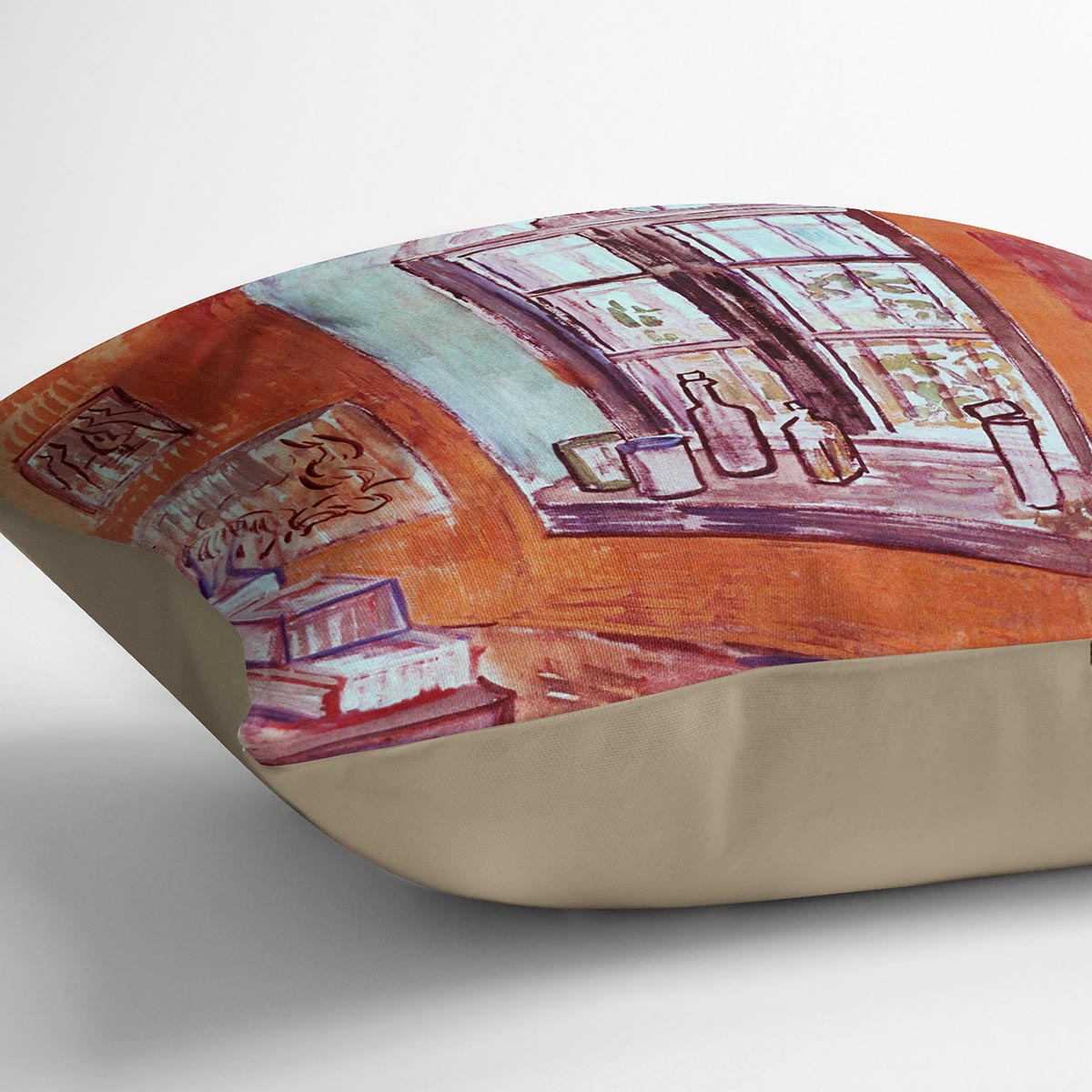 Window of Vincent s Studio at the Asylum by Van Gogh Cushion