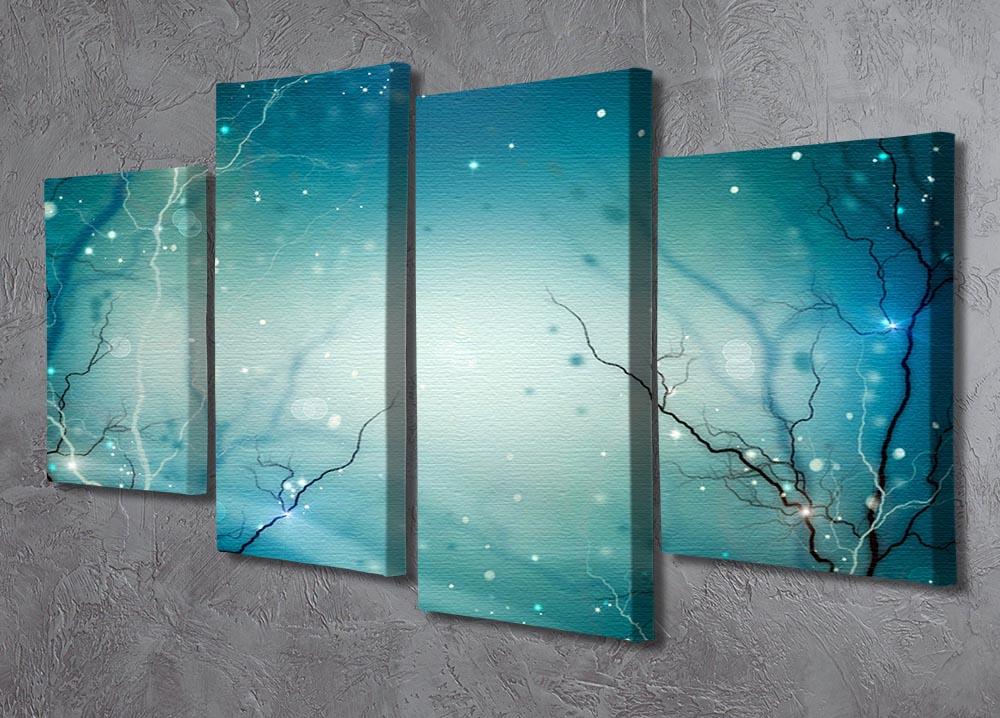 Winter Nature Abstract 4 Split Panel Canvas - Canvas Art Rocks - 2