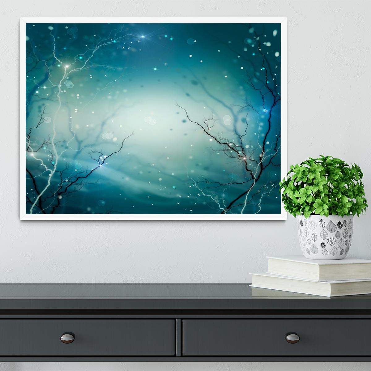 Winter Nature Abstract Framed Print - Canvas Art Rocks -6