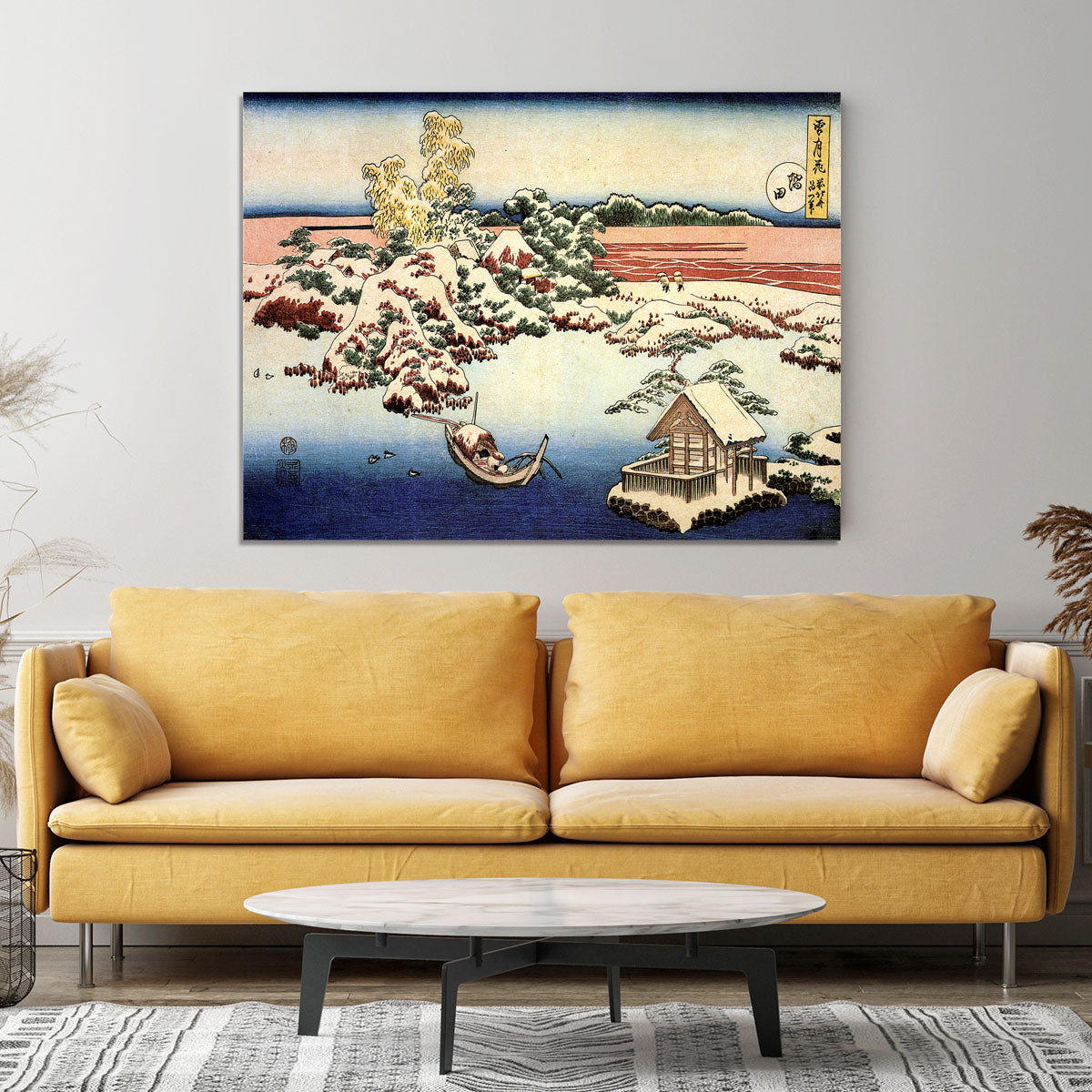 Winter landscape of Suda by Hokusai Canvas Print or Poster - Canvas Art Rocks - 4