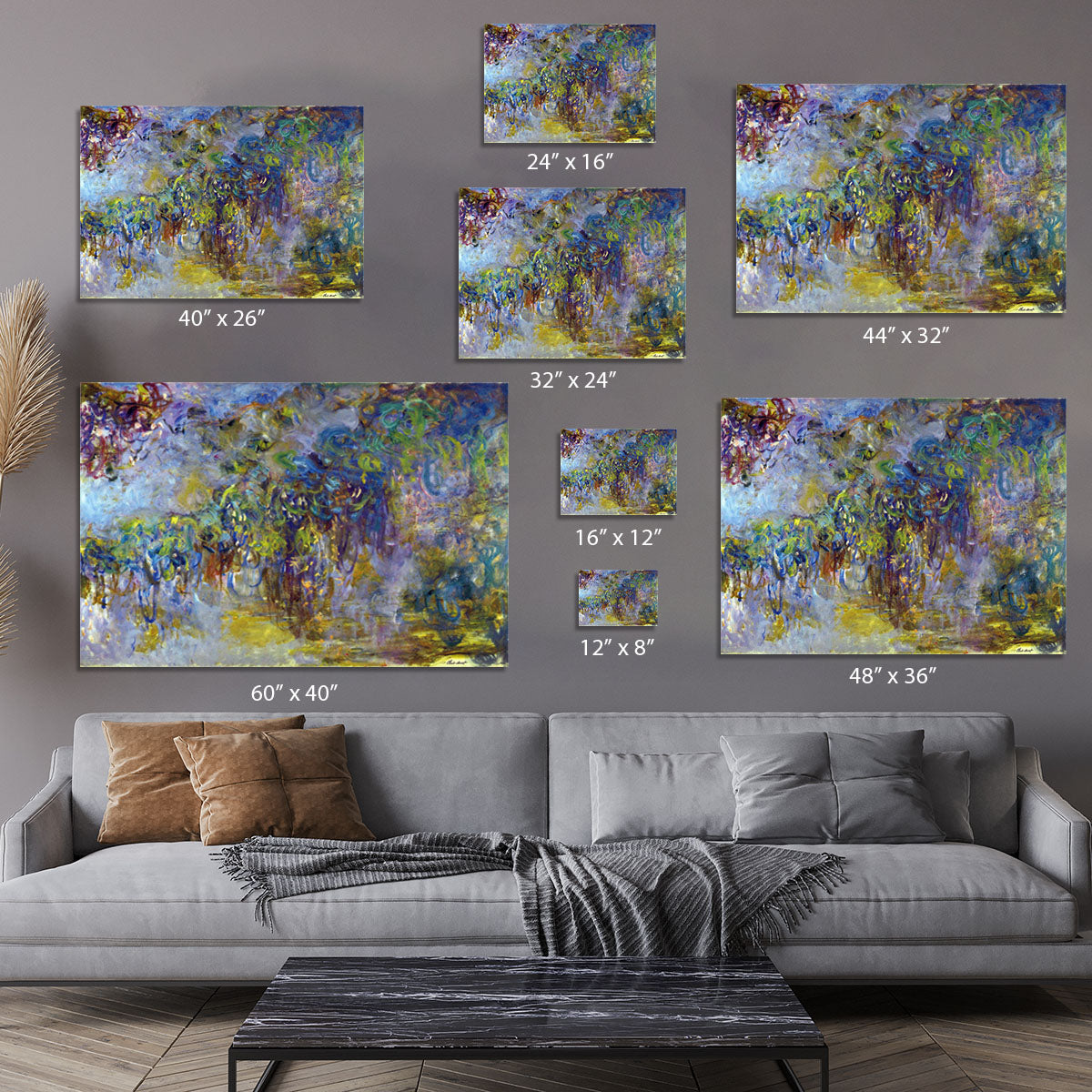 Wisteria 2 by Monet Canvas Print or Poster - Canvas Art Rocks - 7