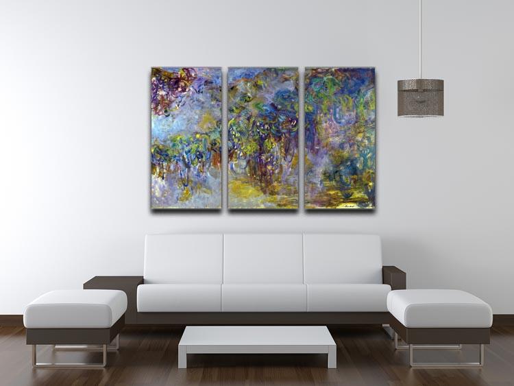 Wisteria 2 by Monet Split Panel Canvas Print - Canvas Art Rocks - 4