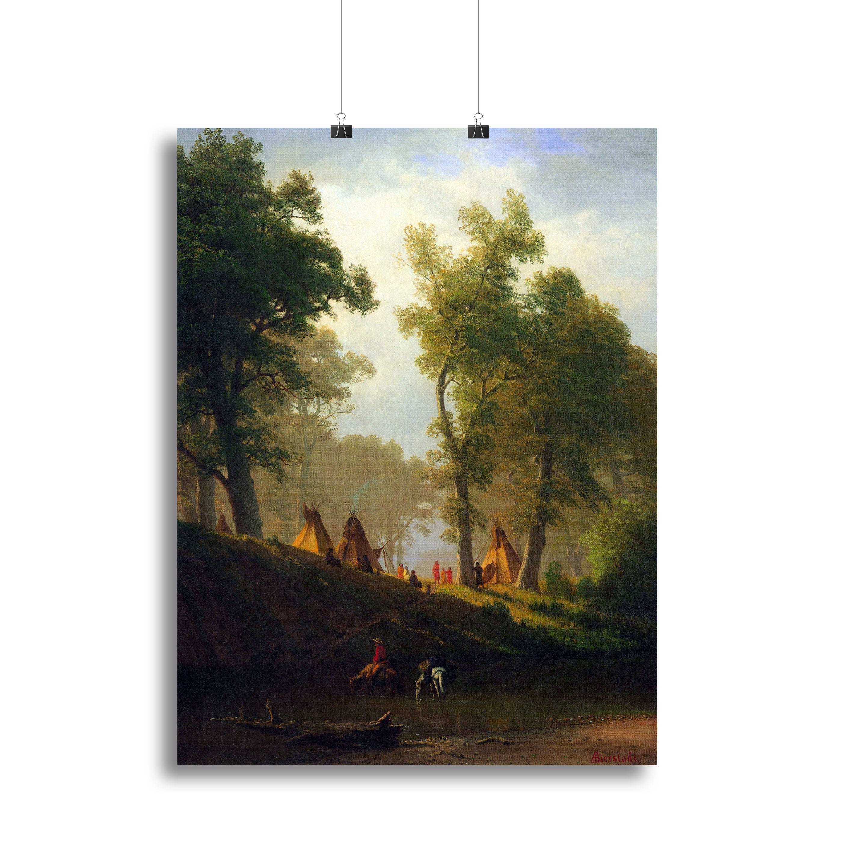Wolf River Kansas by Bierstadt Canvas Print or Poster - Canvas Art Rocks - 2