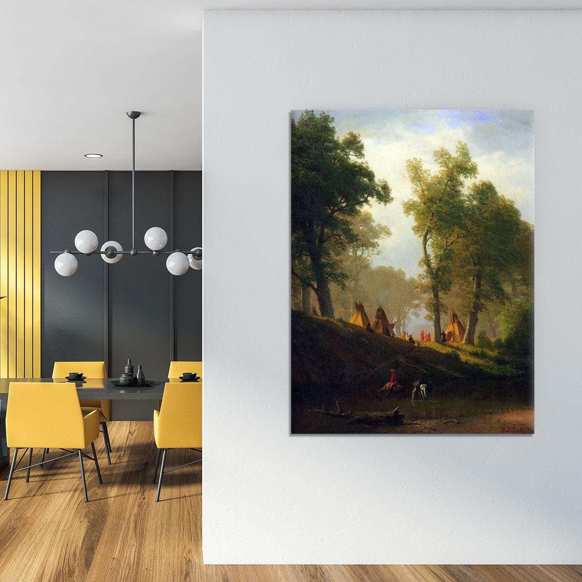 Wolf River Kansas by Bierstadt Canvas Print or Poster - Canvas Art Rocks - 4