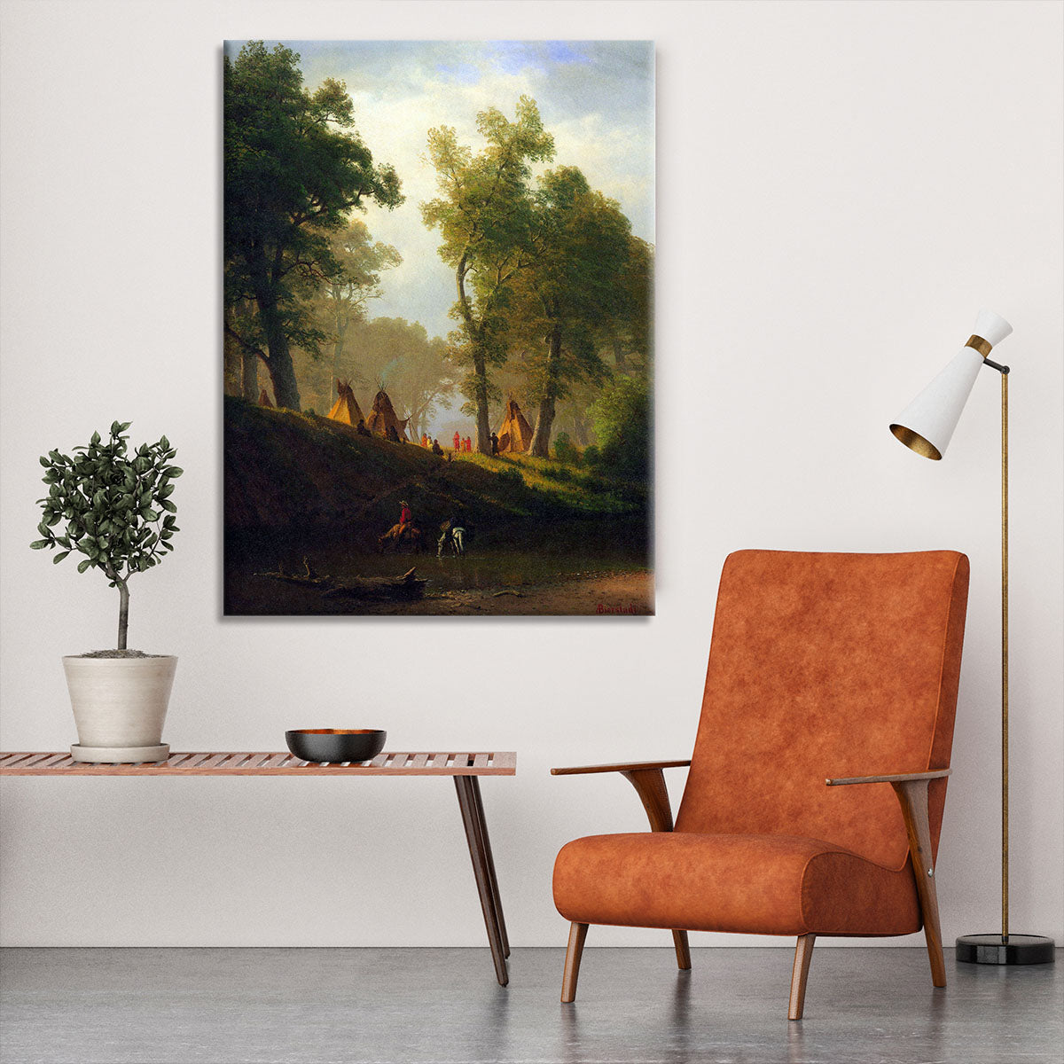 Wolf River Kansas by Bierstadt Canvas Print or Poster - Canvas Art Rocks - 6