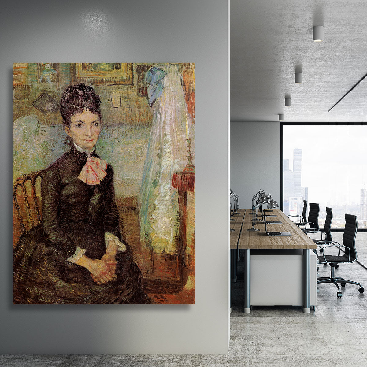 Woman Sitting by a Cradle by Van Gogh Canvas Print or Poster - Canvas Art Rocks - 3