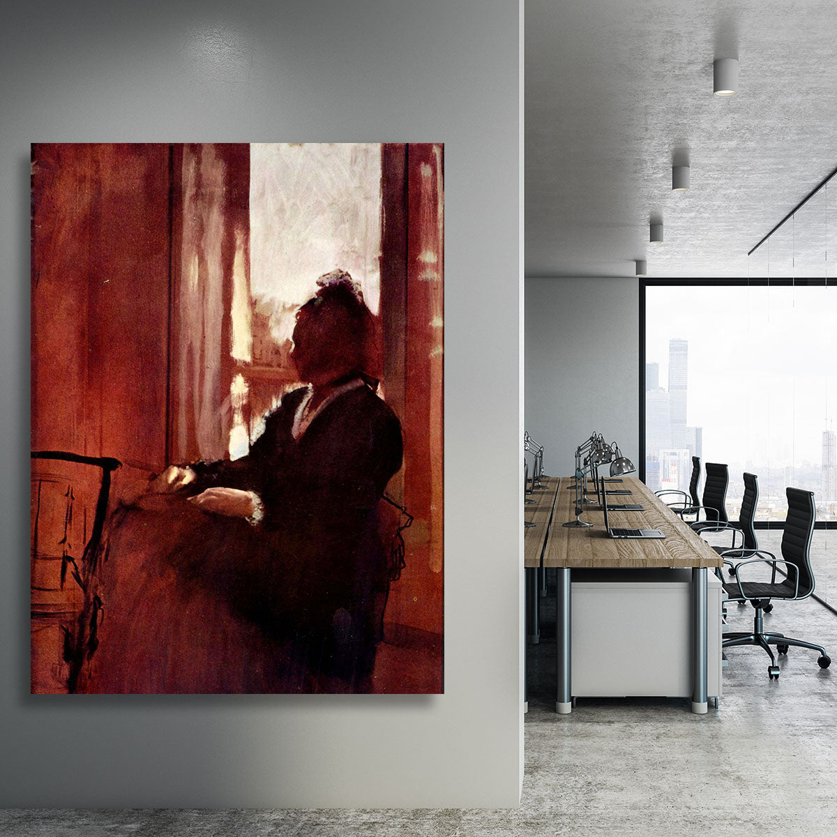 Woman at the window by Degas Canvas Print or Poster - Canvas Art Rocks - 3